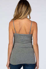 Heather Grey Solid Maternity Cami