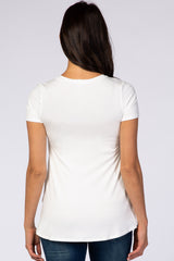 Ivory Layered Wrap Front Nursing Top