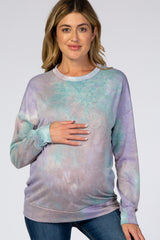 Lavender Tie Dye Long Sleeve Maternity Top