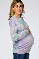 Lavender Tie Dye Long Sleeve Maternity Top