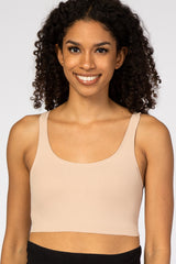 Beige Seamless Thick Strap Maternity Bralette