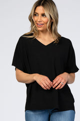 Black Short Sleeve Blouse