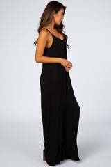 Black Cross Back Wide Leg Jumpsuit