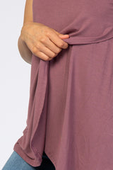 Mauve Layered Wrap Front Nursing Top