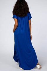 Royal Side Slit Maxi Dress