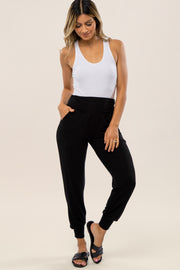 Black Band Jogger Pants