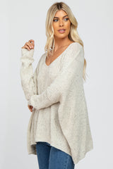 Ivory Speckled Oversized Sweater