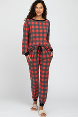 Red Plaid Pajama Set