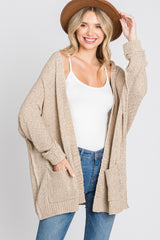 Beige Cuff Sleeve Cardigan