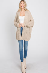 Beige Cuff Sleeve Cardigan