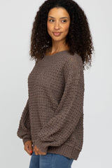 Mocha Chunky Knit Sweater