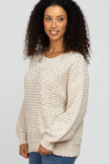 Beige Chunky Knit Sweater