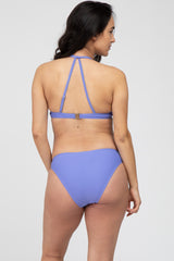 Periwinkle Strappy Two-Piece Maternity Bikini Set