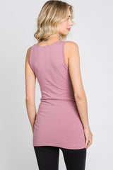 Mauve Ruched Tank Top