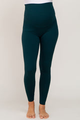 Forest Green Basic Maternity Leggings