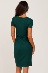 Forest Green Ribbed Dress