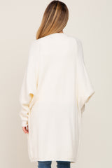 Cream Pocketed Knit Maternity Cardigan