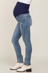 Blue Vintage Wash Maternity Skinny Jeans