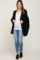 Black Dolman Sleeve Maternity Cardigan Sweater