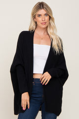 Black Dolman Sleeve Maternity Cardigan Sweater