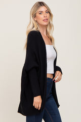 Black Dolman Sleeve Cardigan Sweater