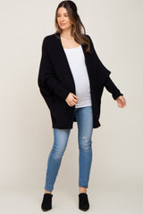 Black Dolman Sleeve Maternity Cardigan Sweater