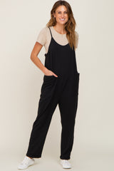 Black Front Pocket Jumpsuit