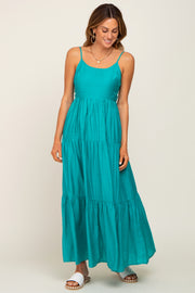 Green Tiered Maxi Dress