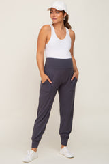 Charcoal Soft Maternity Jogger Pants