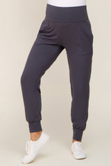 Charcoal Soft Maternity Jogger Pants