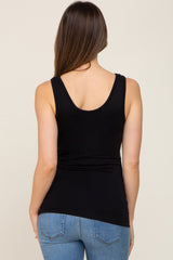 Black Seamless Maternity Tank Top