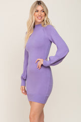 Lavender Mock Neck Sweater Dress