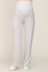 Light Heather Grey Maternity Yoga Pants