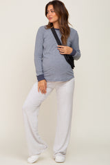 Light Heather Grey Maternity Yoga Pants