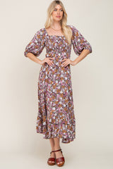 Black Multi-Color Floral Maxi Dress