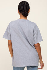 Heather Grey Oversized Basic Tee