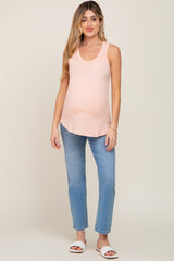 Light Peach Maternity Tank Top