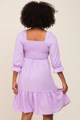 Lavender Smocked Ruffle Dress