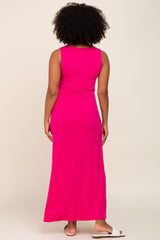 Fuchsia Sleeveless Maxi Dress