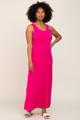 Fuchsia Sleeveless Maxi Dress