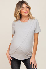 Heather Grey Bravado Designs Short Sleeve Nursing Top