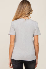 Heather Grey Bravado Designs Short Sleeve Nursing Top