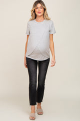 Heather Grey Bravado Designs Short Sleeve Nursing Top