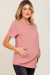 Mauve Bravado Designs Short Sleeve Nursing Top