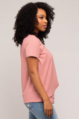 Mauve Bravado Designs Short Sleeve Nursing Top