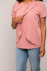 Mauve Bravado Designs Short Sleeve Nursing Top