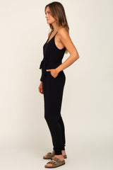 Black Sash Tie Jumpsuit