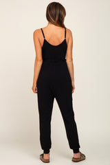 Black Sash Tie Jumpsuit