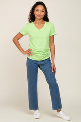 Lime Basic V-Neck Tee