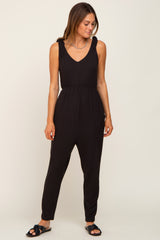 Black Tie Strap Jumpsuit